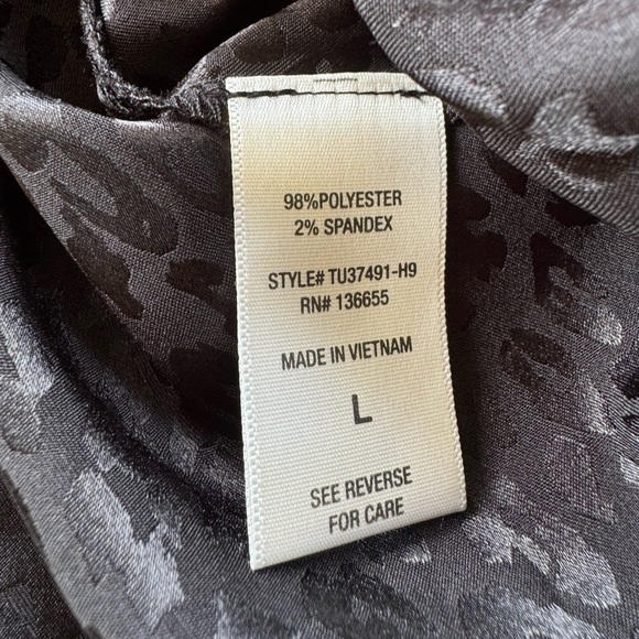 West Kei - Stitch Fix - Women’s Allan Surplice Tie Black Blouse Top High Low - Picture 4 of 4